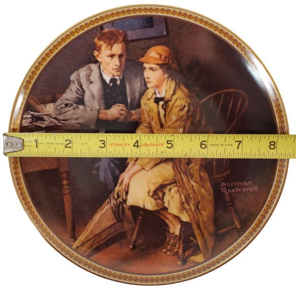 Vintage Norman Rockwell Collector Plate "Confiding in the Den" 1983 - Picture 6 of 6
